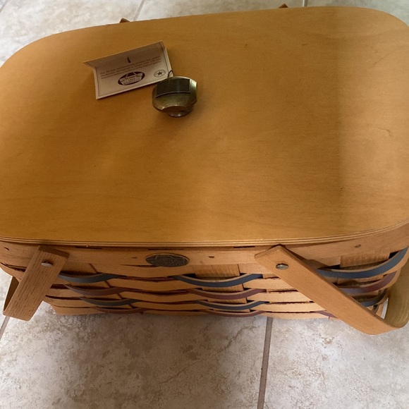 Peterborough Baskets of New Hampshire NEW Vintage Handmade Basket w/Pyrex dish. - Picture 16 of 16